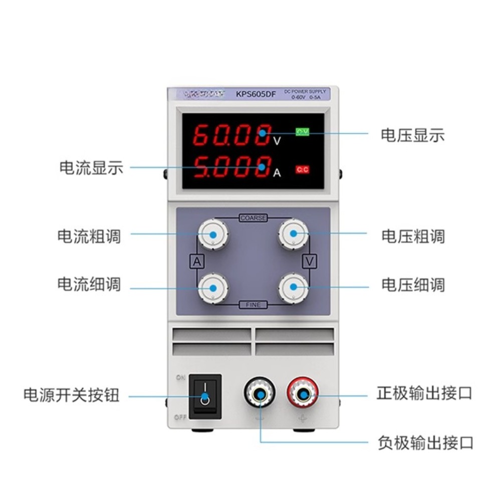 High Precision Dc Power Supply 30V 10A - Wanptek โซลิดเทสต์ KPS3010D/KPS3010DF แหล่งจ่ายไฟแบบปรับค่าได้ DC 30V