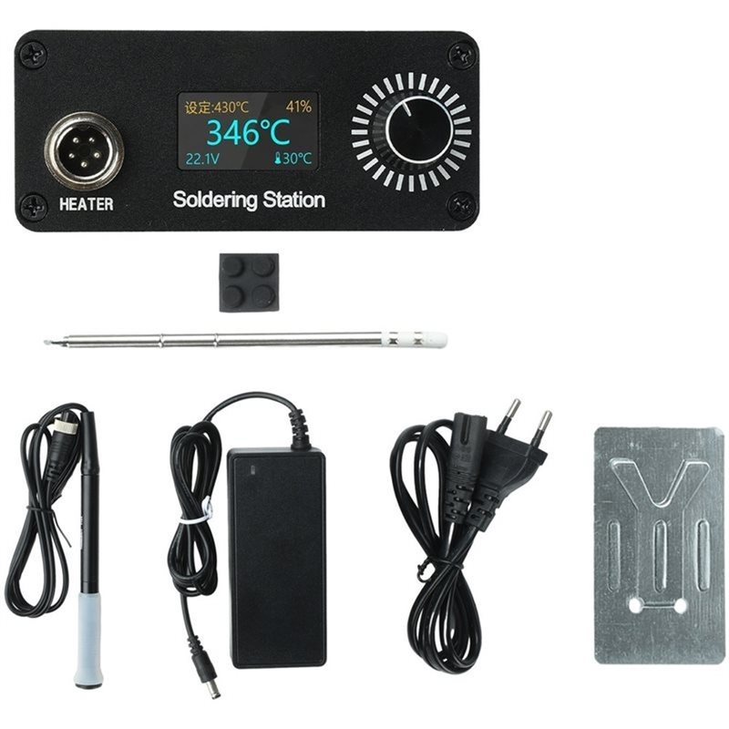 T12 Soldering Station Oled - B23B T12 สำหรับซ่อมแซมบ้าน สถานีบัดกรีแบบพกพา ชุดเครื่องมือบัดกรีดิจิตอลขนาดเล็ก ระดับมืออาชีพ