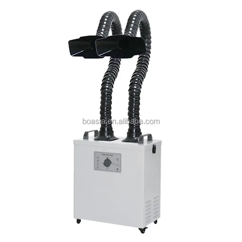 Fume Extractor Soldering Dual Arm - เครื่องฟอกอากาศ Boasta Smoke พร้อมเครื่องดูดควันแบบสองแขน ระบบกรองสามชั้น สำหรับงานอุตสาหกรรม