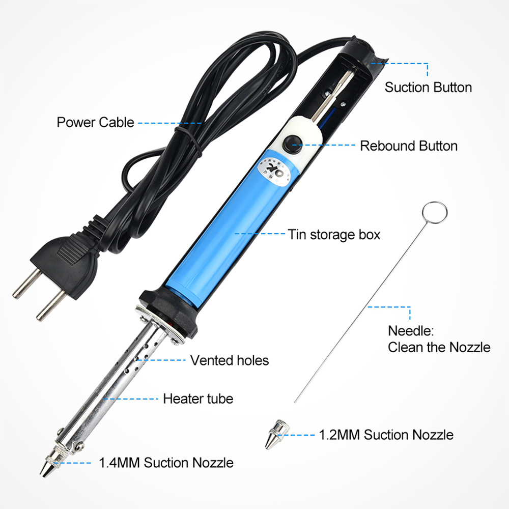 AC 110 V/220 V ไฟฟ้าดีบุกดูด S - Desoldering Pump Electric Vacuum Station บทวิจารณ์และราคา