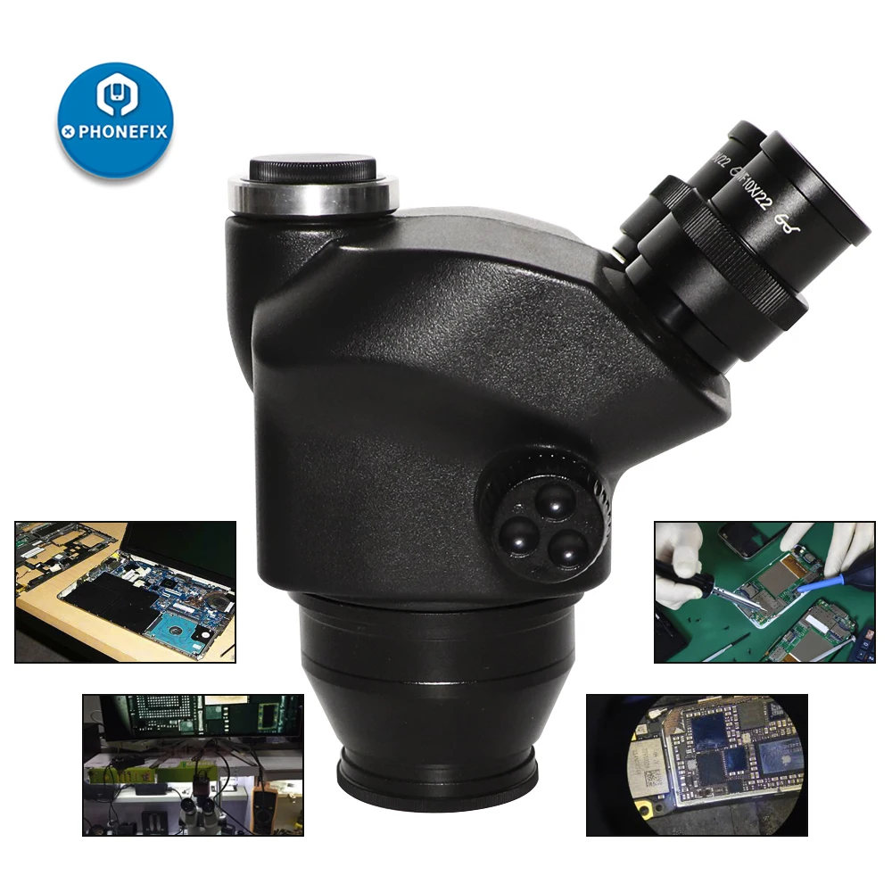 2020 สีดํา 3.5X-90X 7X-45X กล้ - Trinocular Stereo Microscope 7X-45X บทวิจารณ์และราคา