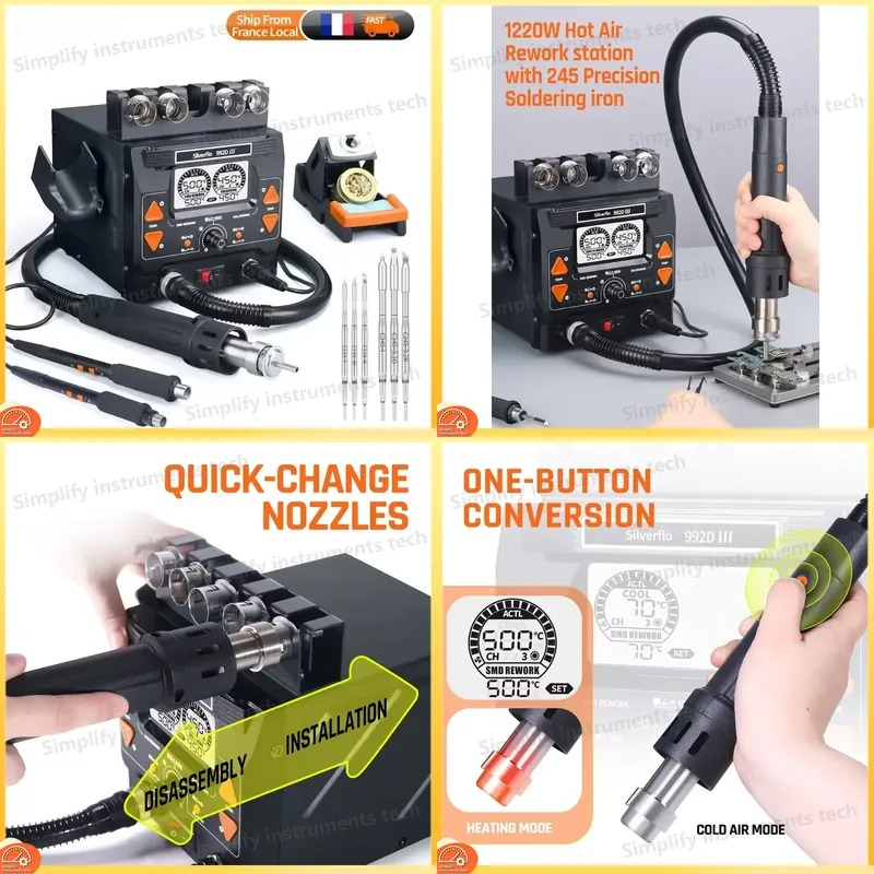 สถานีบัดกรี Silverflo 992D III - C210 Precision Soldering Station บทวิจารณ์และราคา