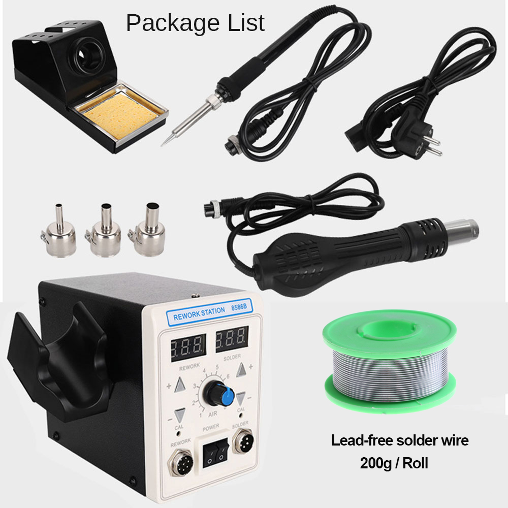 สถานีบัดกรีลมร้อนดิจิตอล APD-8 - 2 In 1 Soldering Rework Station 750W บทวิจารณ์และราคา