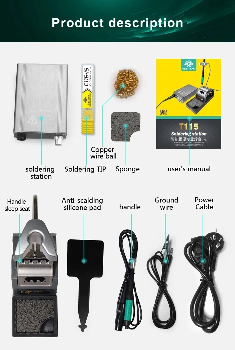 OSS T115 สถานีบัดกรีไฟฟ้าไมโคร - C115 Nano Soldering Iron Station บทวิจารณ์และราคา