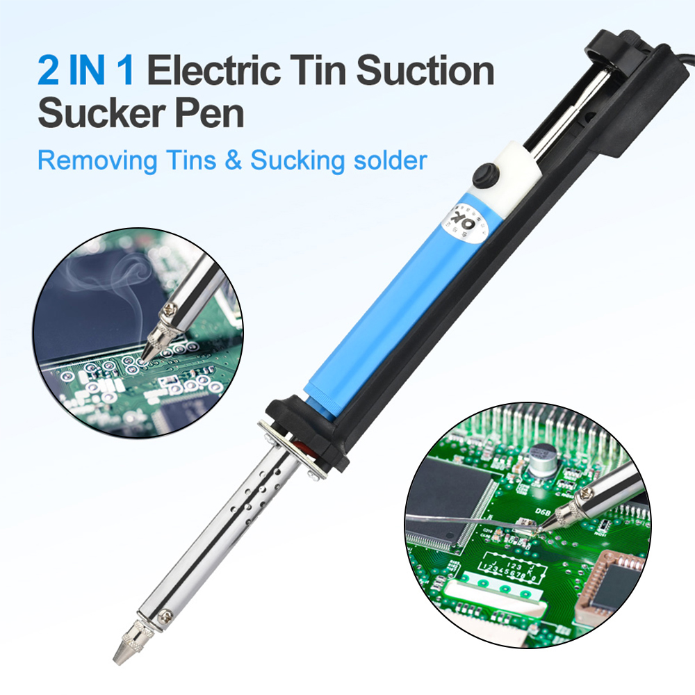 เครื่องดูดตะกั่วบัดกรีไฟฟ้า AC - Desoldering Pump Electric Vacuum Station บทวิจารณ์และราคา